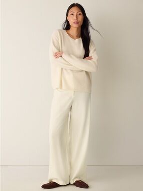 NWT Eileen Fisher Cashmere Fluff Crew Neck Top